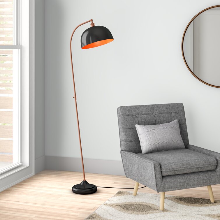 Copper and best sale grey floor lamp